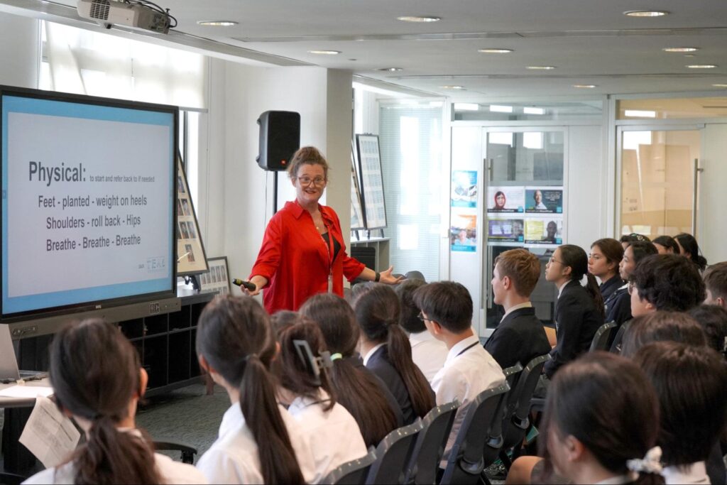 A talk from Jackie Dack, a professional trainer in public speaking during wellbeing week